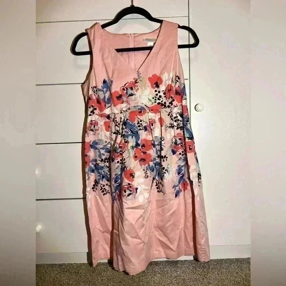 Motherhood maternity sleeveless flower patterned midi dress - Picture 1 of 6